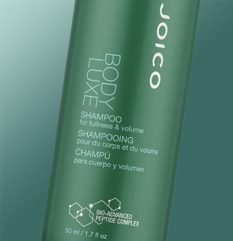 Detalhe do Shampoo para Dar Volume aos Cabelos Finos Joico Body Luxe Miniatura 50 ml